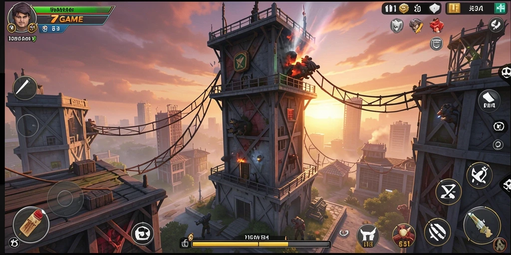 Gambar tampilan gameplay Tower Defense yang seru dan strategis.