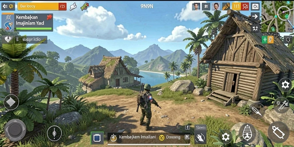 Tampilan gameplay 9N9N yang menarik dan interaktif.