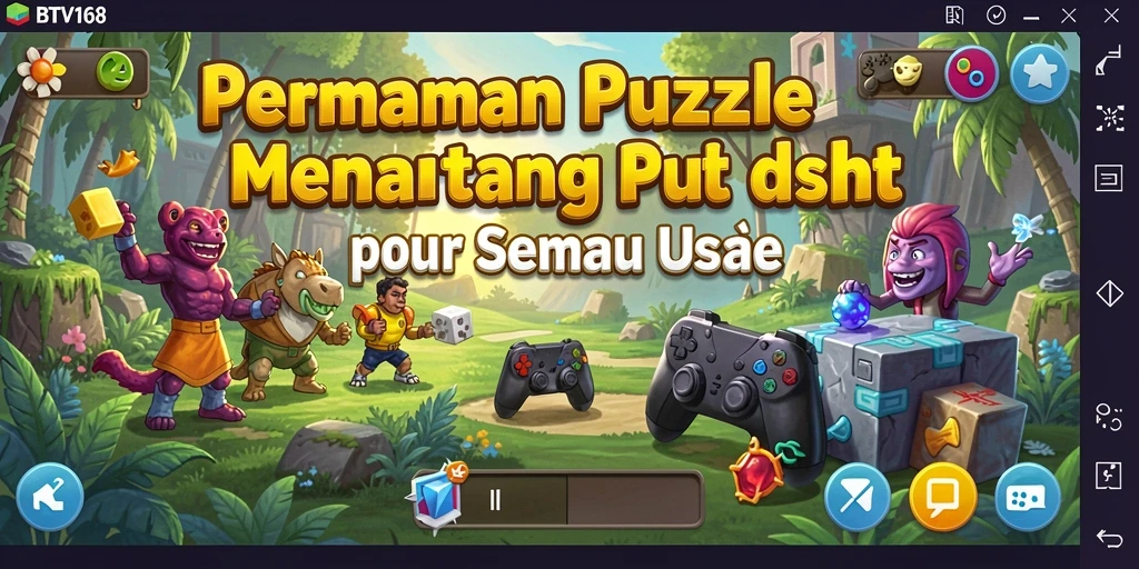 Screenshot utama BTV168 menampilkan gameplay puzzle yang menarik.