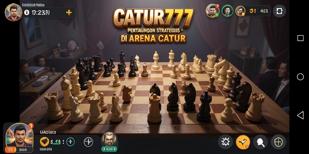 Tampilan gameplay seru dengan pertarungan catur yang mendebarkan.