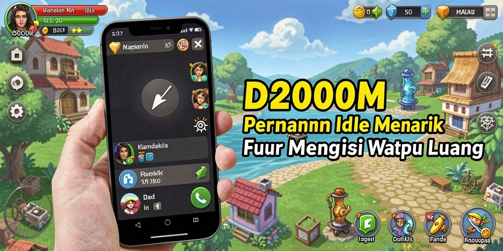 Tampilan gameplay D200M yang mengasyikkan dalam kategori game Idle.