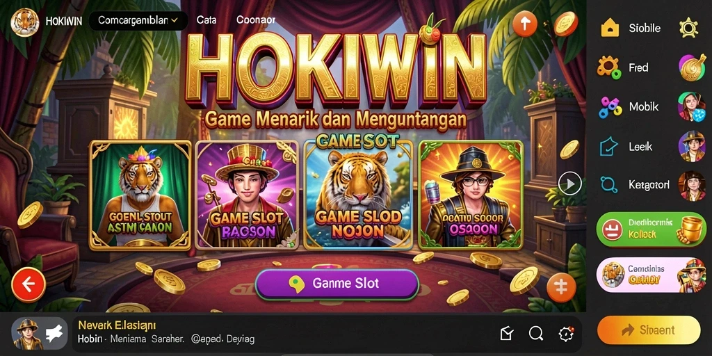 Tampilan gameplay HOKIWIN dengan grafis menawan dan fitur interaktif.