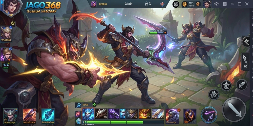 Tampilan gameplay seru dari JAGO368 dengan karakter unik.