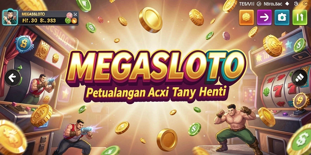 Tampilan gameplay MEGASLOTO yang seru dan penuh aksi.