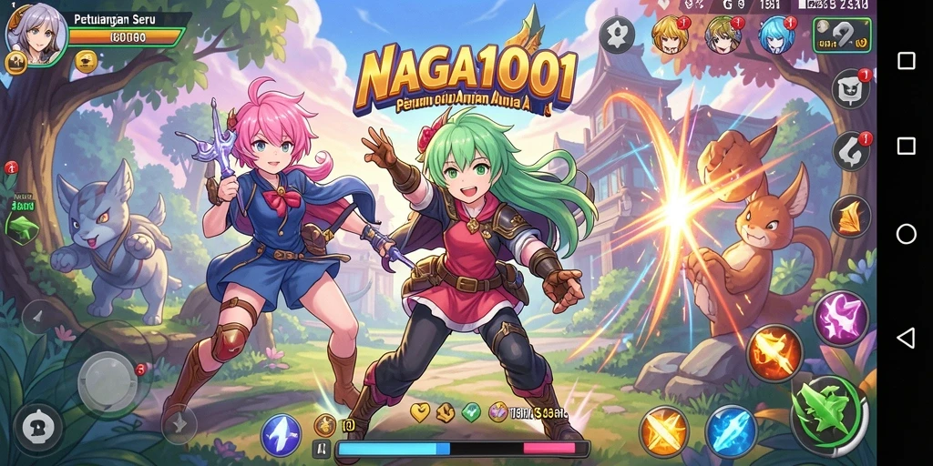 Tampilan menarik dari gameplay NAGA1001 yang penuh warna.