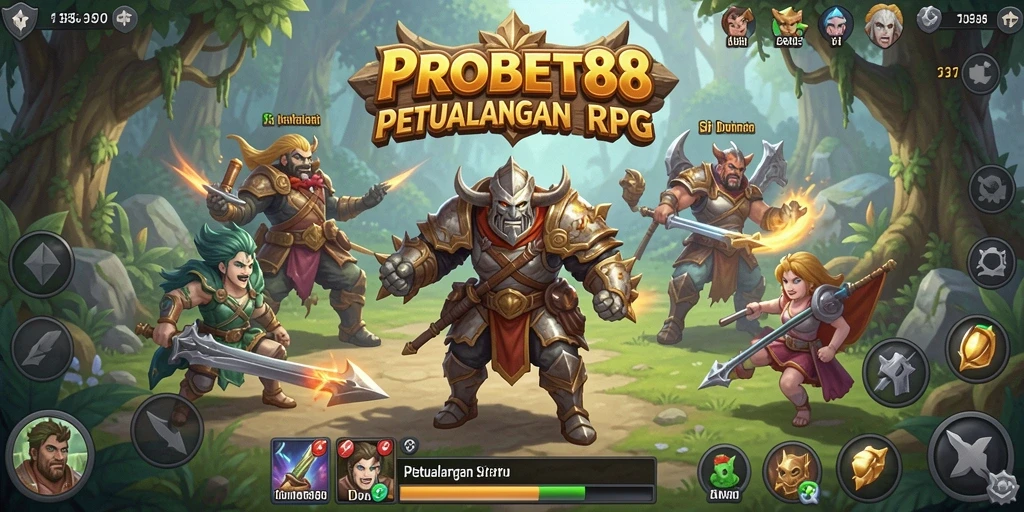 Screenshoot gameplay RPG PROBET88 yang mendebarkan.