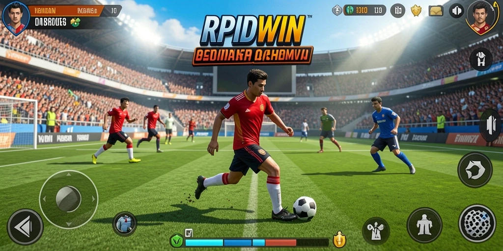 Tampilan gameplay RPIDWIN yang mendebarkan dan penuh aksi olahraga.