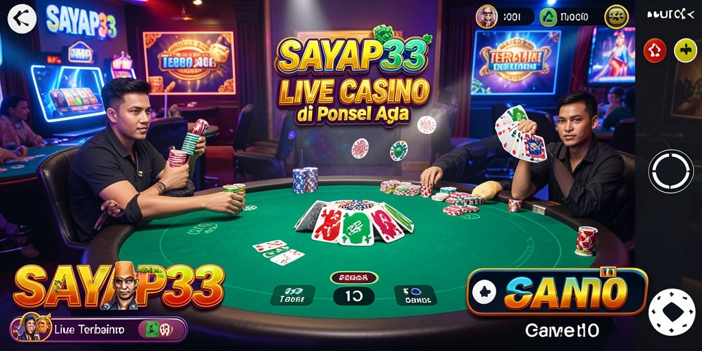 Screenshot gameplay SAYAP33 yang menampilkan suasana Live Casino yang mendebarkan.