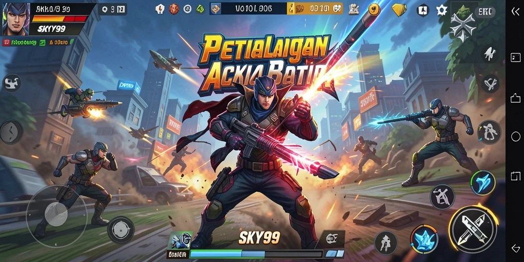 Gameplay mendebarkan dalam aksi seru SKY99.