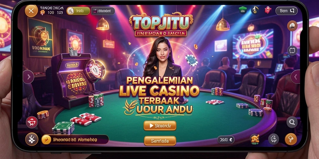 Tampilan gameplay Live Casino yang memukau di TOPJITU.
