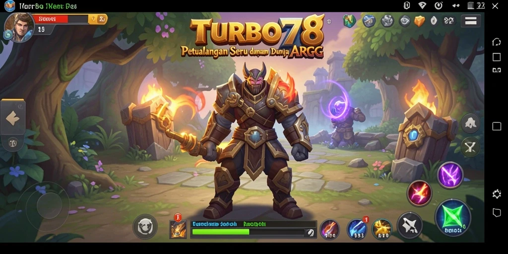 Tampilan gameplay yang epik dan mendebarkan di TURBO78.