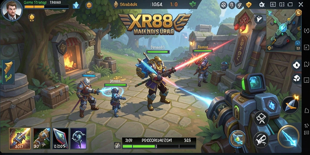 Screenshot XR88 menampilkan aksi pertempuran yang mendebarkan dan strategi mendalam.