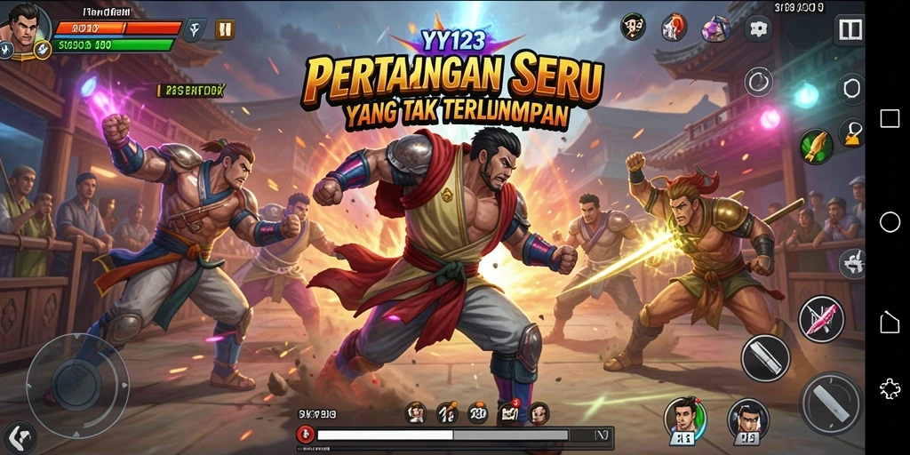 Tampilan gameplay seru dari YY123 dengan aksi berintensitas tinggi.